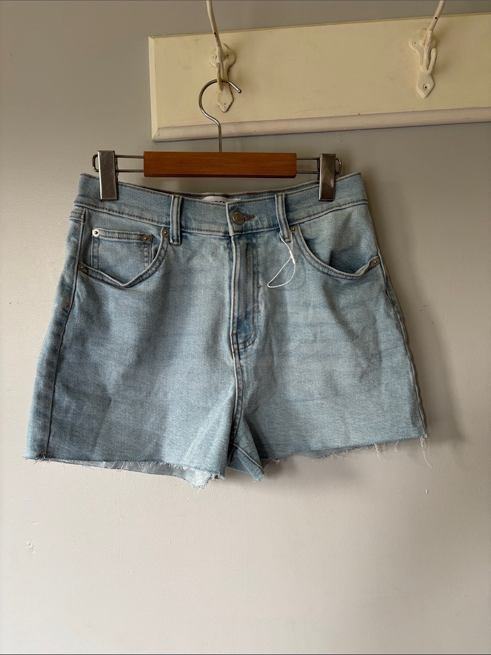Ardene Light Blue Denim High-Rise Denim Cutoff Jean Shorts